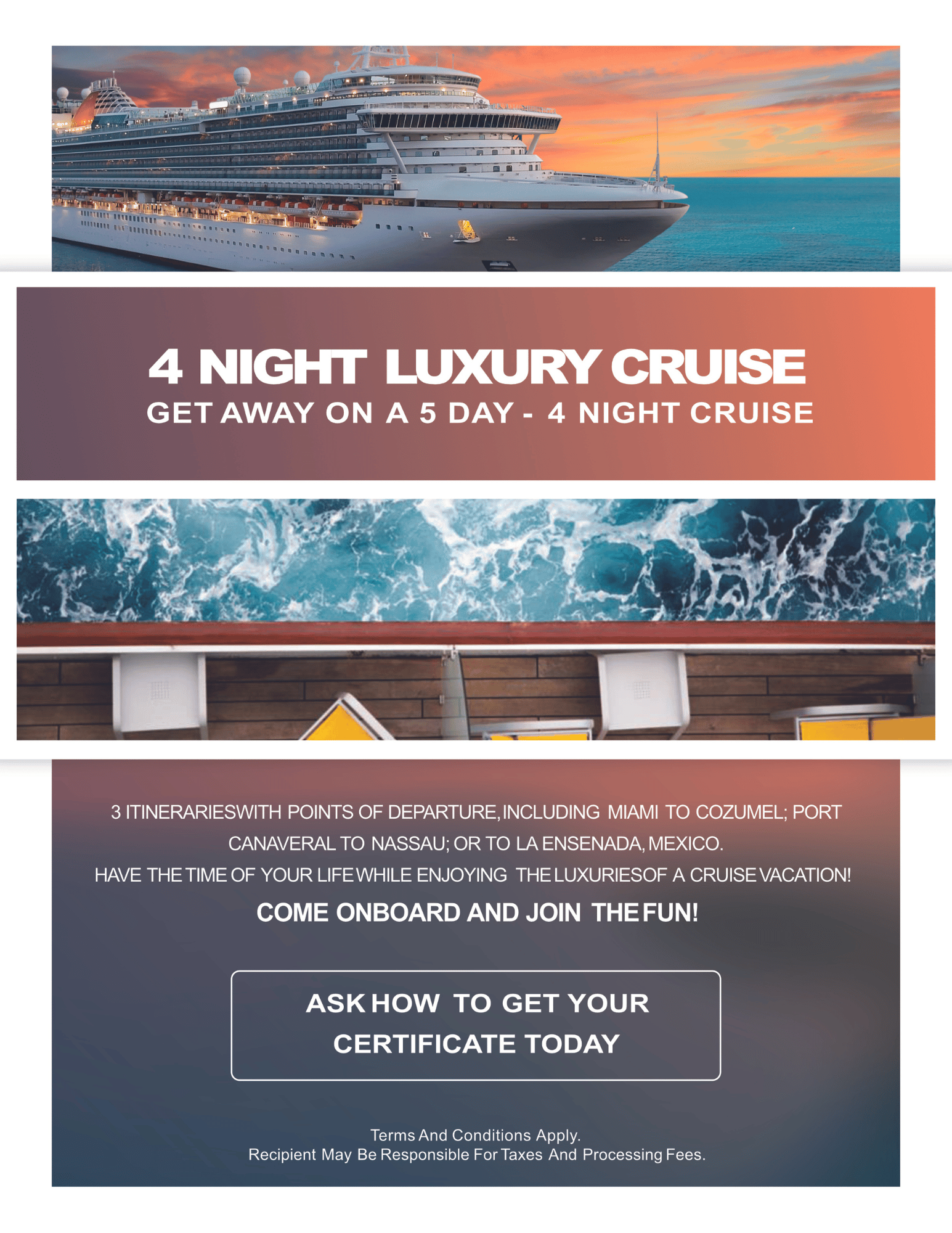 4 nights cruice voucher